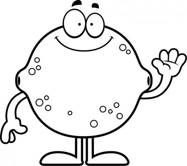 Karikatür limon sallayarak