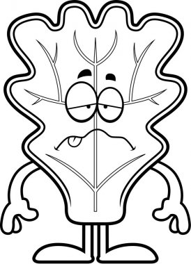 Hasta karikatür marul yaprağı