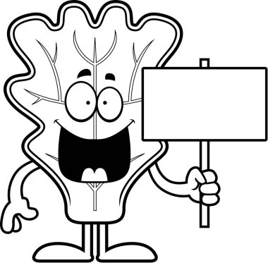 Çizgi film marul yaprağı işareti