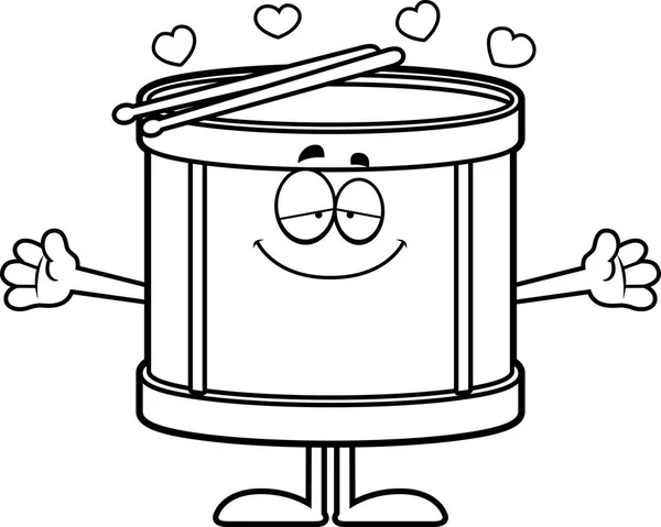 Kreslený Drum objetí — Stockový vektor