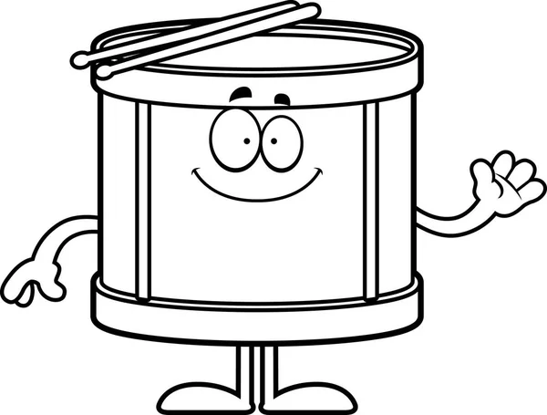 Kreslený Drum mává — Stockový vektor