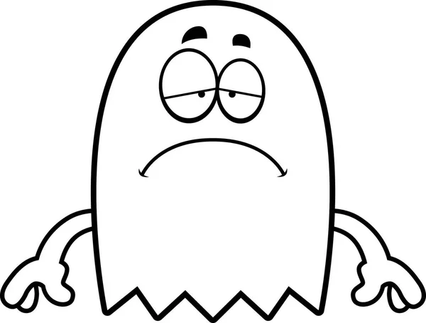 Triest Cartoon Ghost — Stockvector