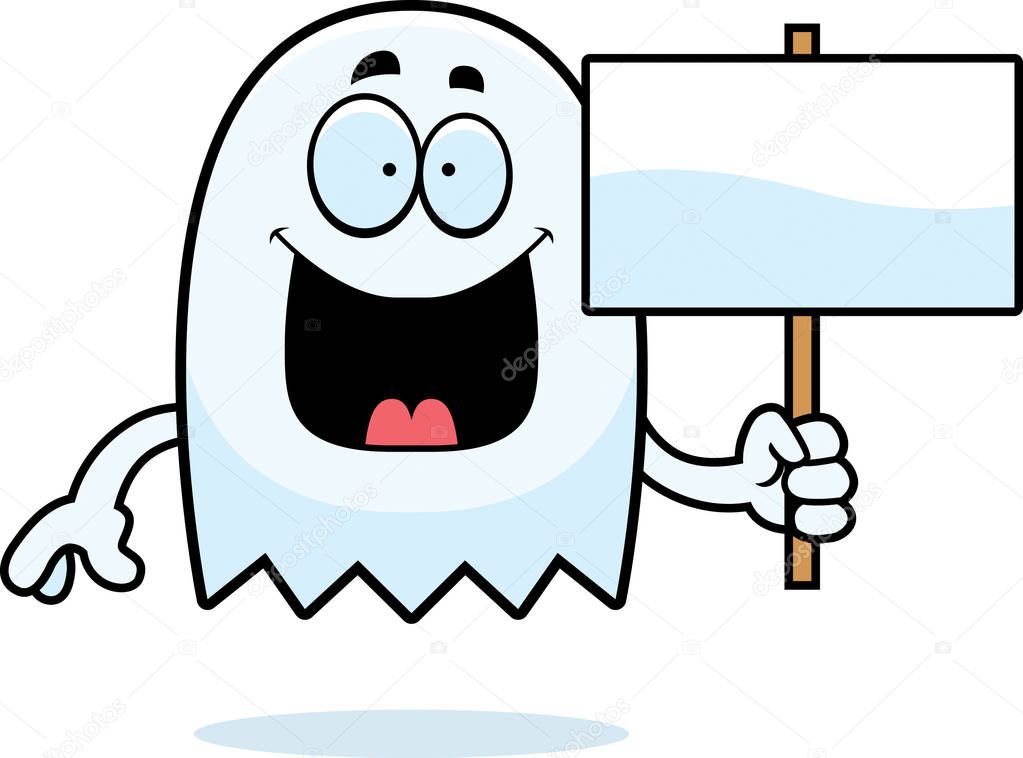 Cartoon Ghost Sign