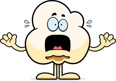 Korkmuş karikatür patlamış mısır