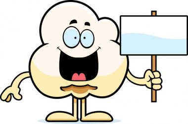 Çizgi film patlamış mısır işareti