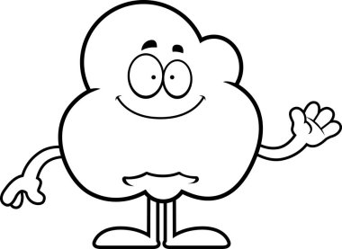 Çizgi film patlamış mısır sallayarak