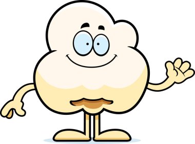 Çizgi film patlamış mısır sallayarak