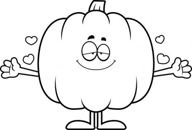 Karikatür kabak kucaklama