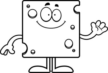 Çizgi film İsviçre peyniri sallayarak