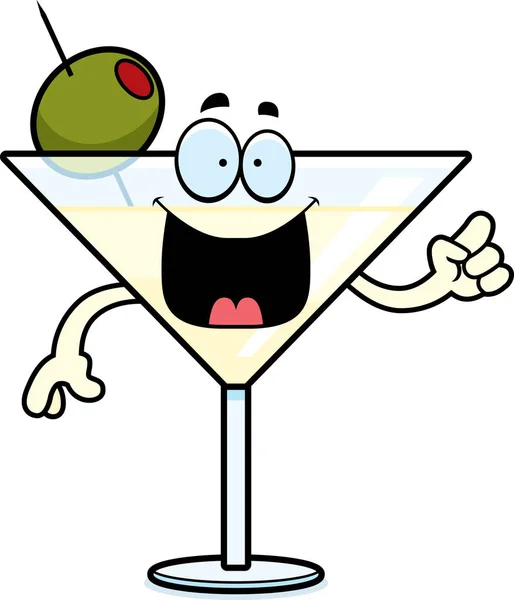 Desenhos animados Martini Ideia — Vetor de Stock