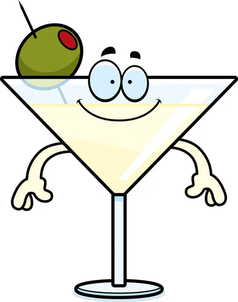 Feliz desenho animado Martini — Vetor de Stock