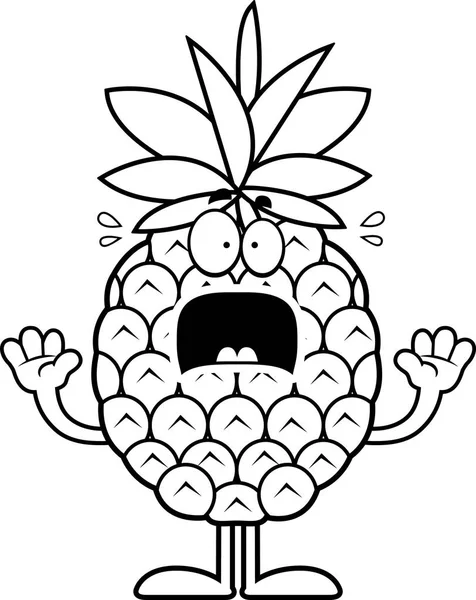 Korkmuş karikatür ananas — Stok Vektör