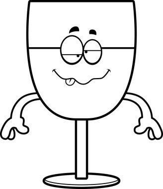 Sarhoş karikatür şarap
