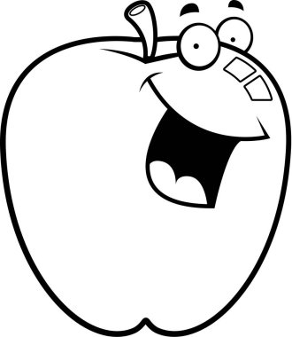 Çizgi film Apple gülümseyen
