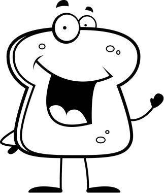 Çizgi film ekmek sallayarak