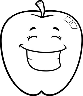 Çizgi film Apple gülümseyen