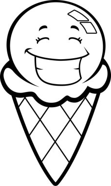 Dondurma koni gülümseyen