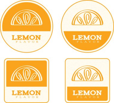 Limon lezzet gıda etiketleri