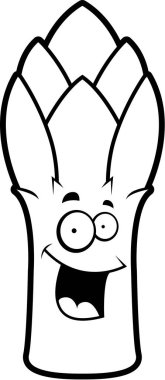 Çizgi film kuşkonmaz gülümseyen