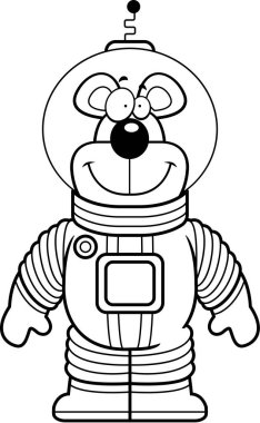 Çizgi film ayı astronot