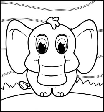 karikatür bebek fil