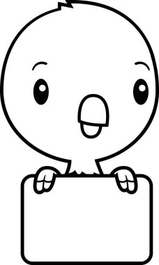 Çizgi film bebek papağan işareti