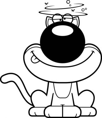 Sarhoş karikatür kedi