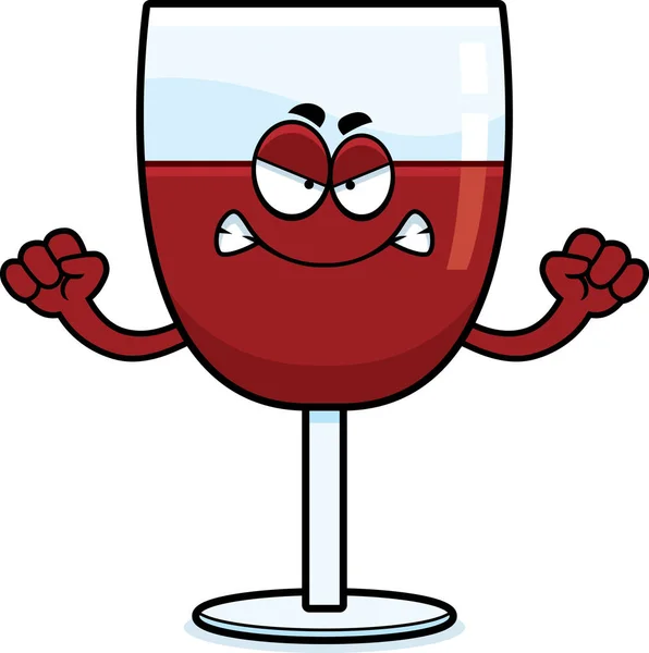 Angry Cartoon Wine — Stock Vector