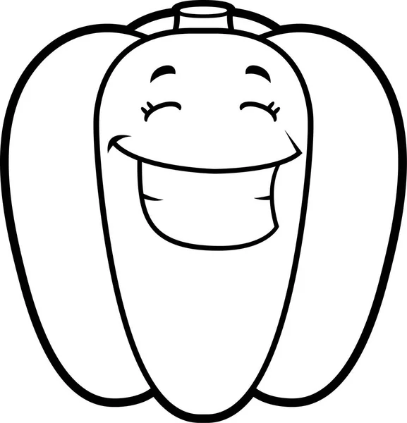 Dibujos animados de pimienta sonriendo — Vector de stock