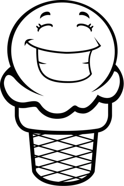 アイスクリームの笑みを浮かべてください。 — ストックベクタ