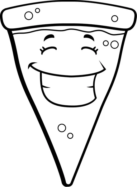 Pizza dos desenhos animados Sorrindo — Vetor de Stock