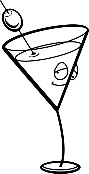 Desenhos animados bêbado Martini — Vetor de Stock