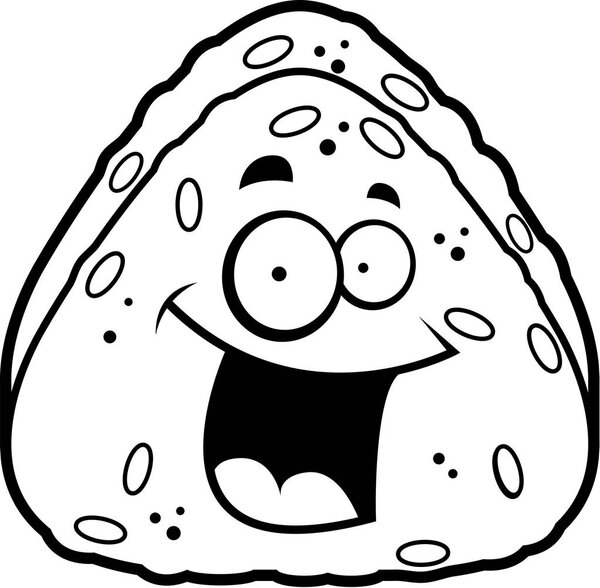 Карикатурный рисовый шар
