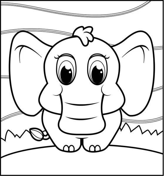 Cartoon babyolifant — Stockvector