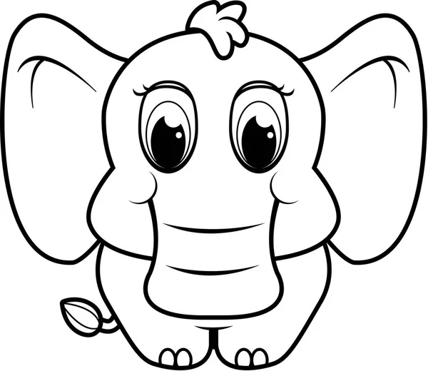 Elefante del bambino del fumetto — Vettoriale Stock