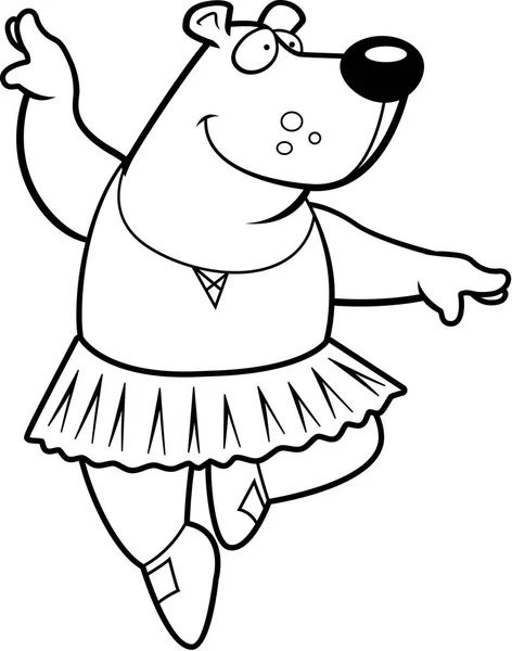 Urso de bailarina de desenhos animados —  Vetores de Stock