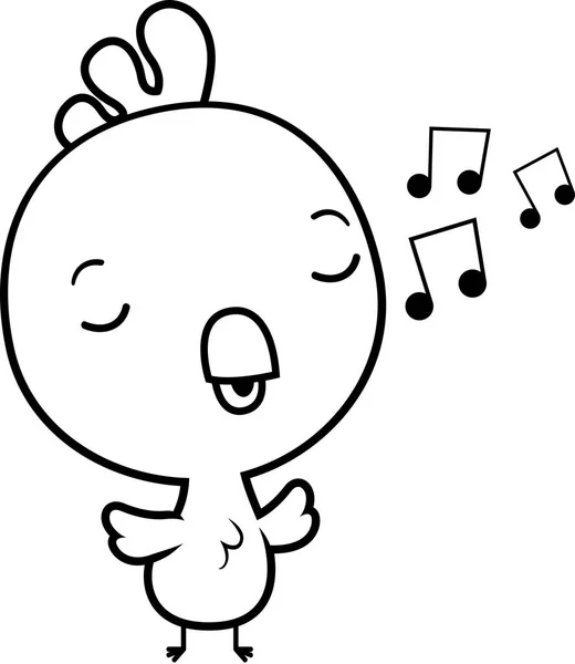 Cartoon Baby tupp sjunger — Stock vektor