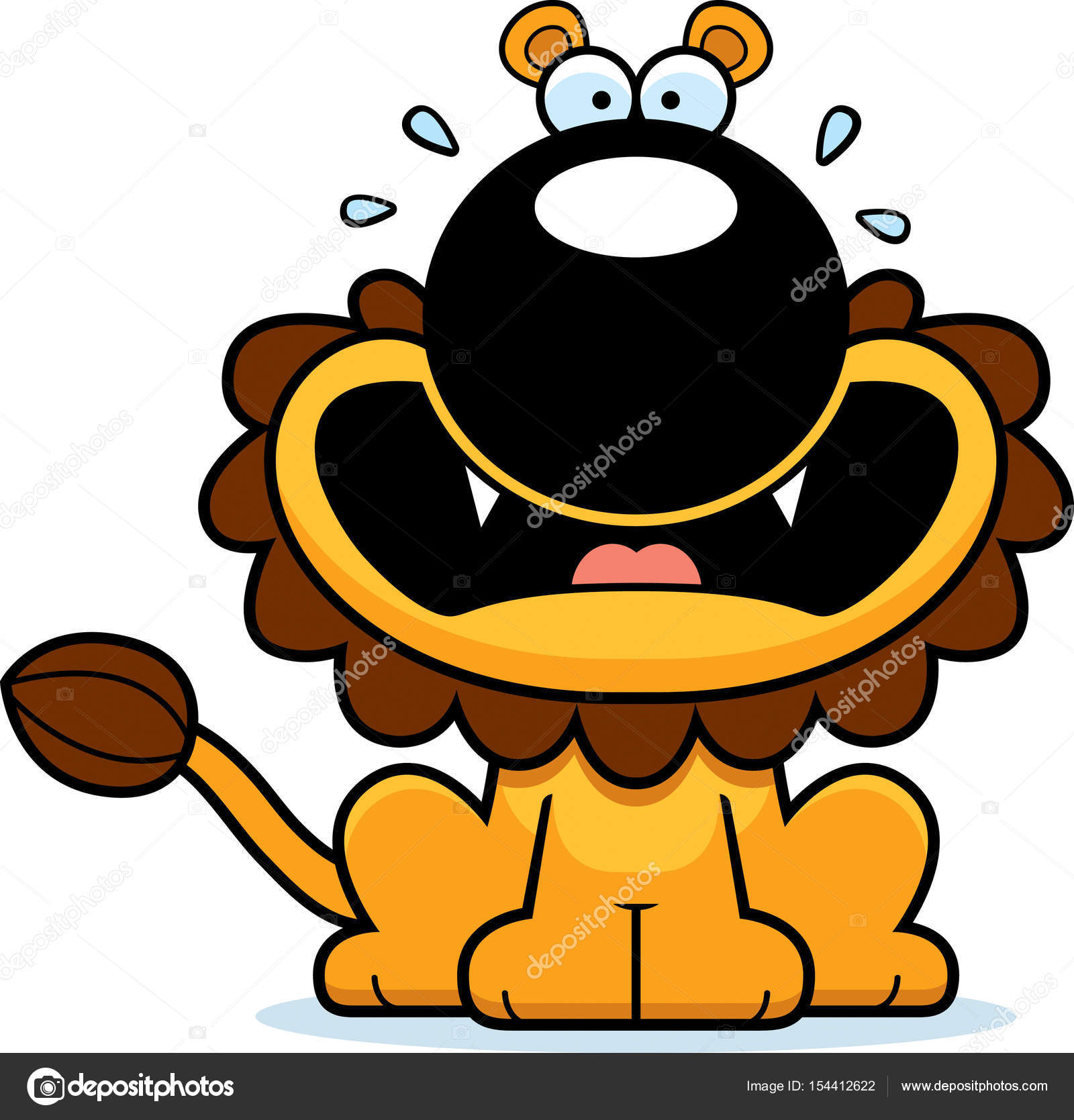 Scared Cartoon Lion Stock Vector Image by ©cthoman #154412622