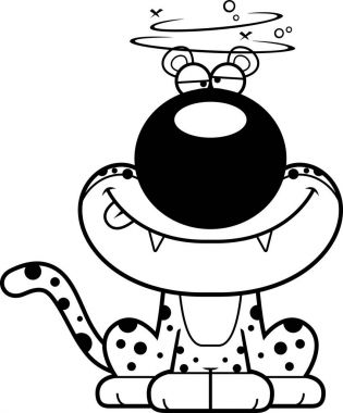 Sarhoş karikatür leopar
