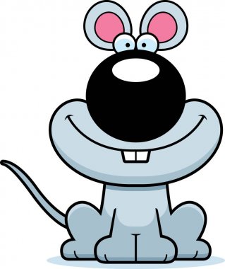 Gülümseyen karikatür fare