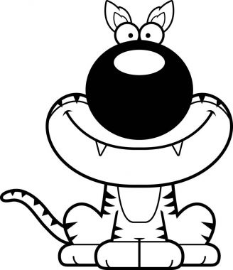 Gülümseyen karikatür Tazmanya Tiger