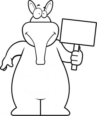 Çizgi film Aardvark işareti