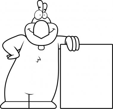 Çizgi film tavuk işareti