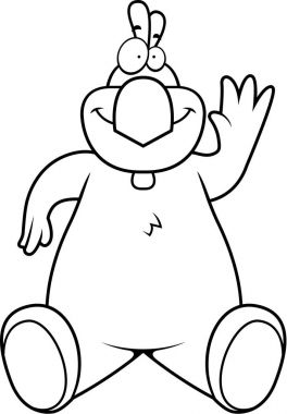 Çizgi film tavuk oturma