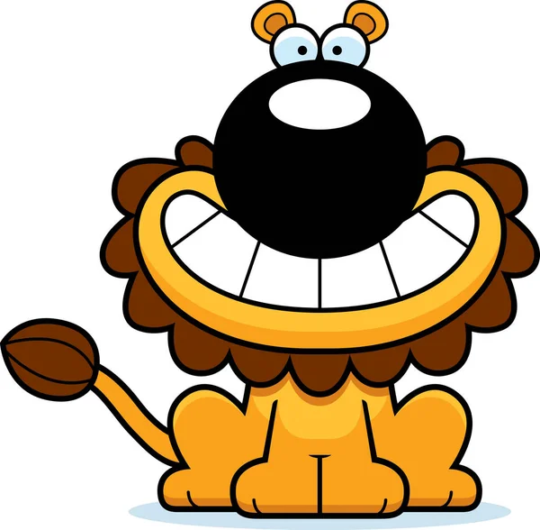 Happy Cartoon Lion — Stock Vector