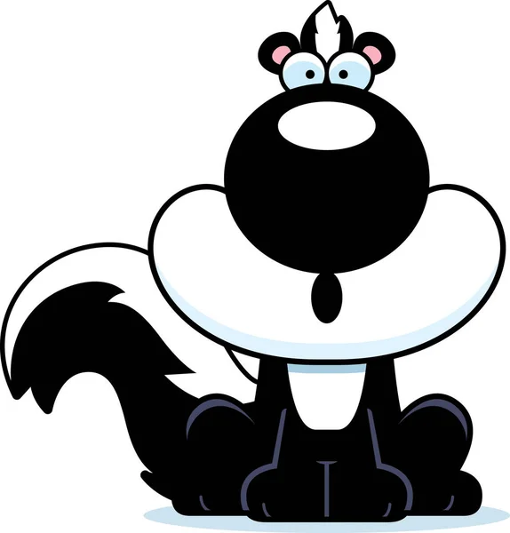 Surprised Cartoon Skunk — Stock Vector