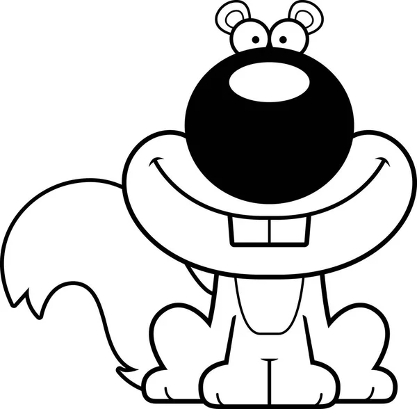 Uśmiechający się kreskówka wiewiórka — Wektor stockowy