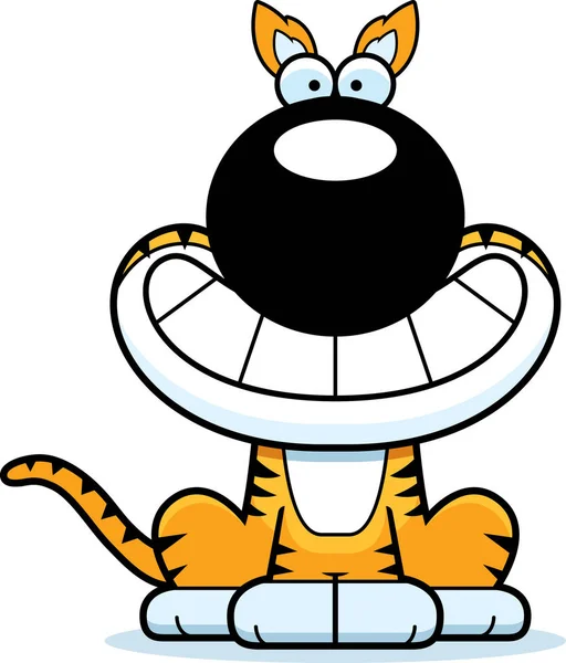 Happy Cartoon Tigre de Tasmanie — Image vectorielle