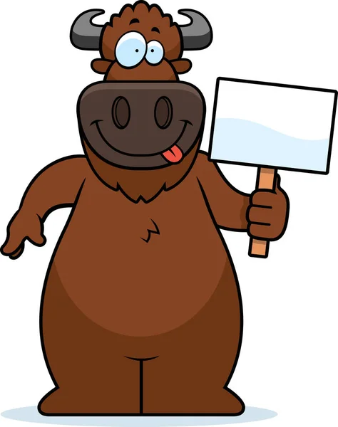 Cartoon Buffalo teken — Stockvector