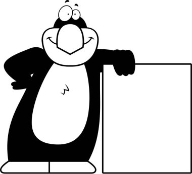 Karikatür penguen işareti